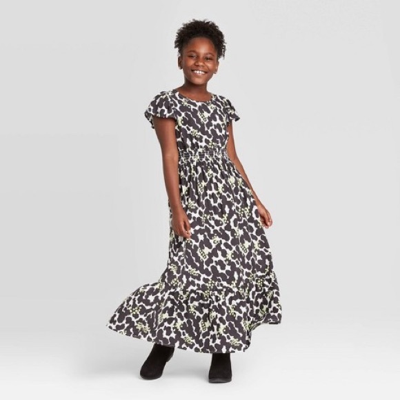 Cat & Jack Other - Cat & Jack Girls' Charcoal Maxi Dress